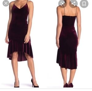 Love...Ady Burgundy Velvet Mermaid Dress XS